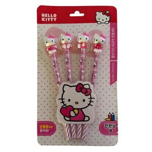 Hello Kitty 4pc Pencil Set NEW